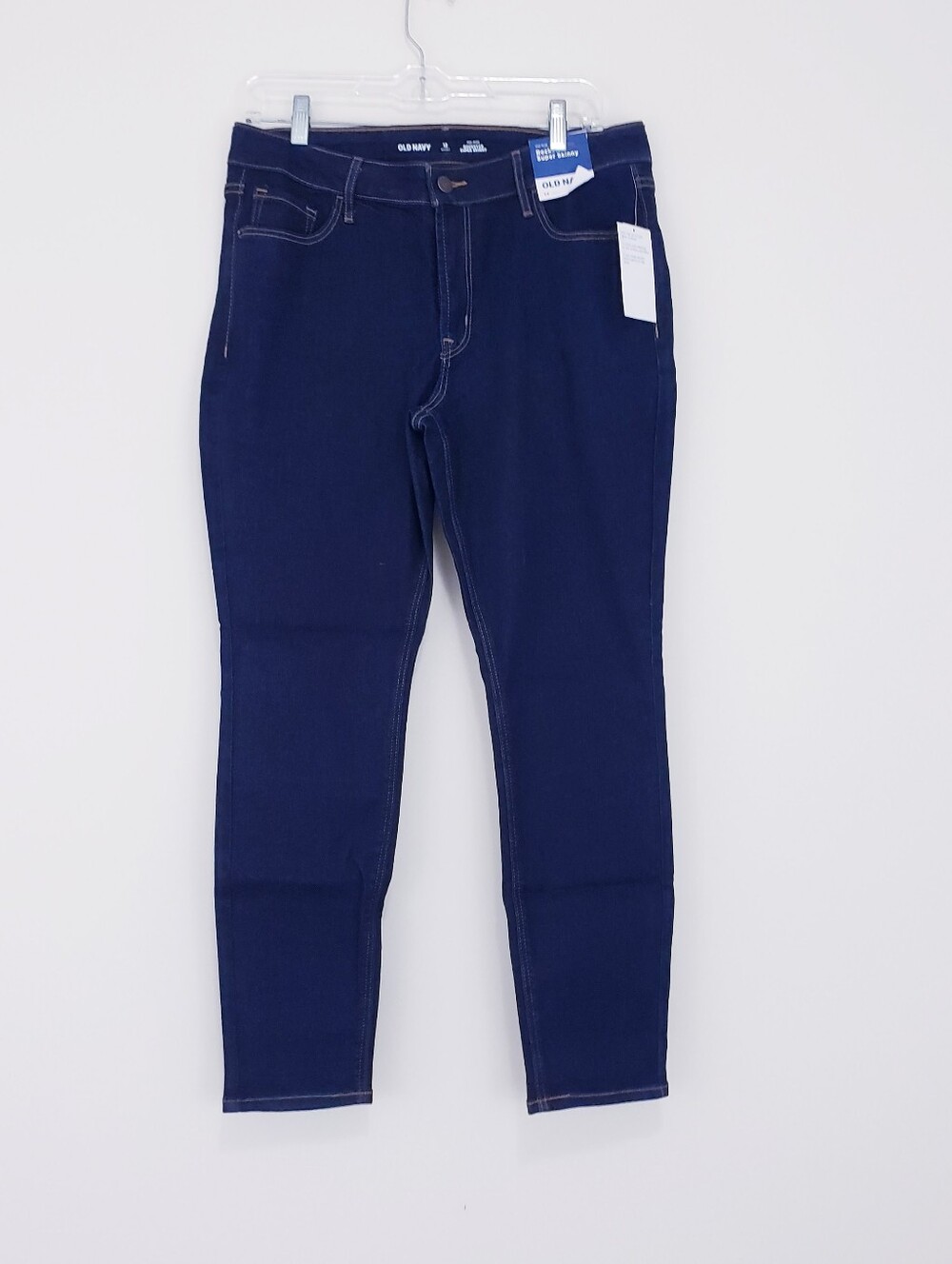 Old Navy Women's Dark Blue Rockstar Super Skinny Jeans Size 12 Short New with Ta